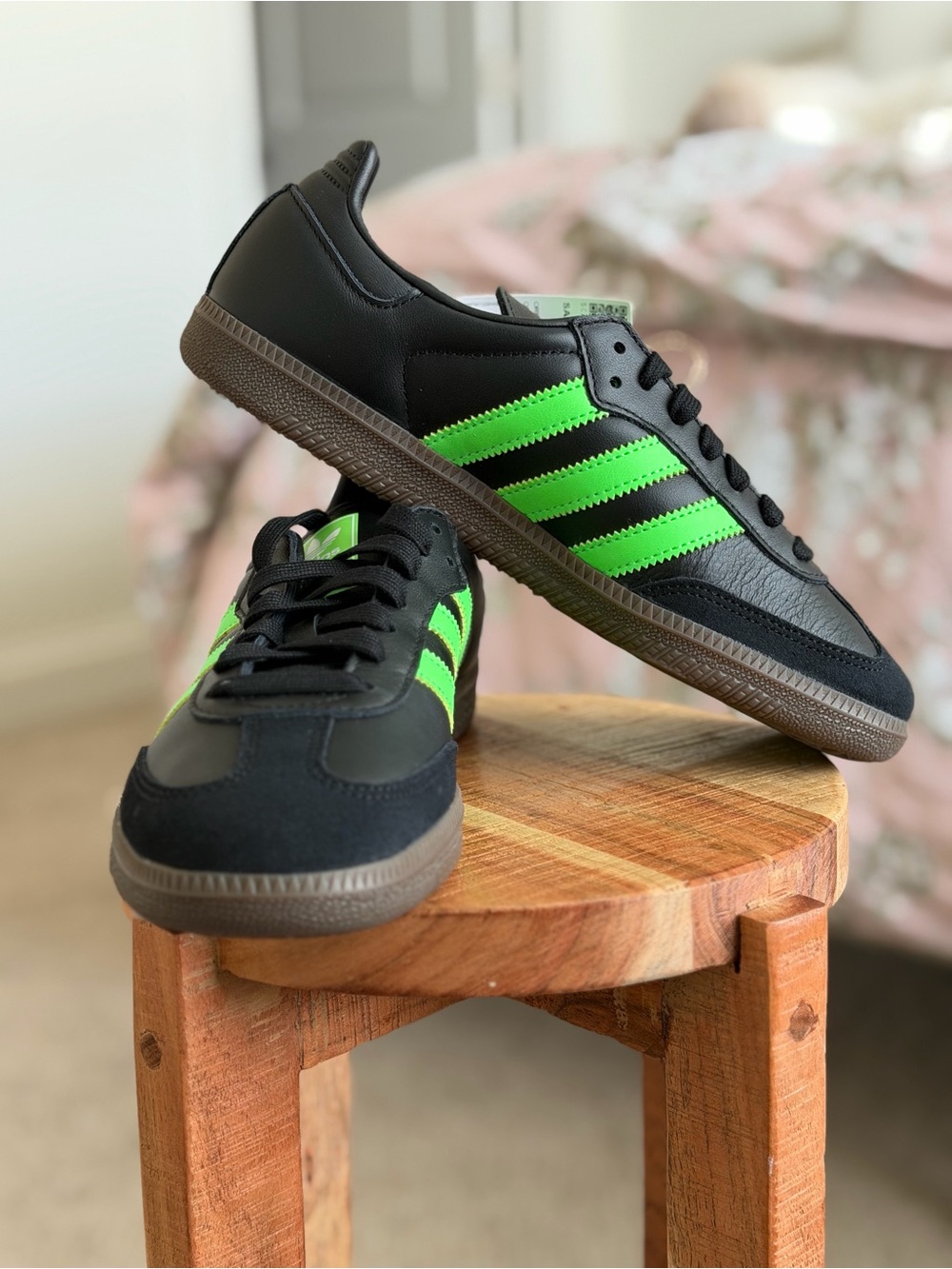 Adidas Samba OG Black Green Gum Sneakers Men’s 7 Women’s 8